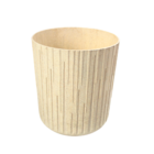 Vaso de Planta Médio em Madeira|Plástico 19,8x17,6cm Sustentável Marfim Tronco Evo Design